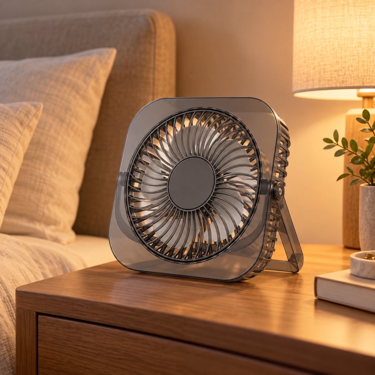 Portable Usb Ventilateur de Bureau Avec Trois Vitesses et Nachtlamp Ventilateur Portable
